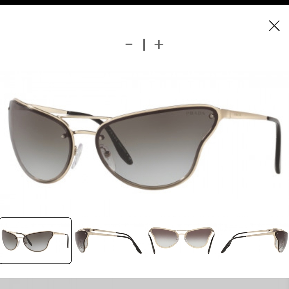 New Prada Catwalk PR 74VS ZVN0A7 69 - Pale Gold sunglasses